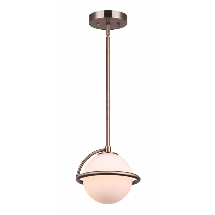 Canarm Cosima 8in 1-Light Pendant | Modern Gold Metal | Kitchen Island & Dining Room | 8 x 10 in | Model IPL1025A01GD9