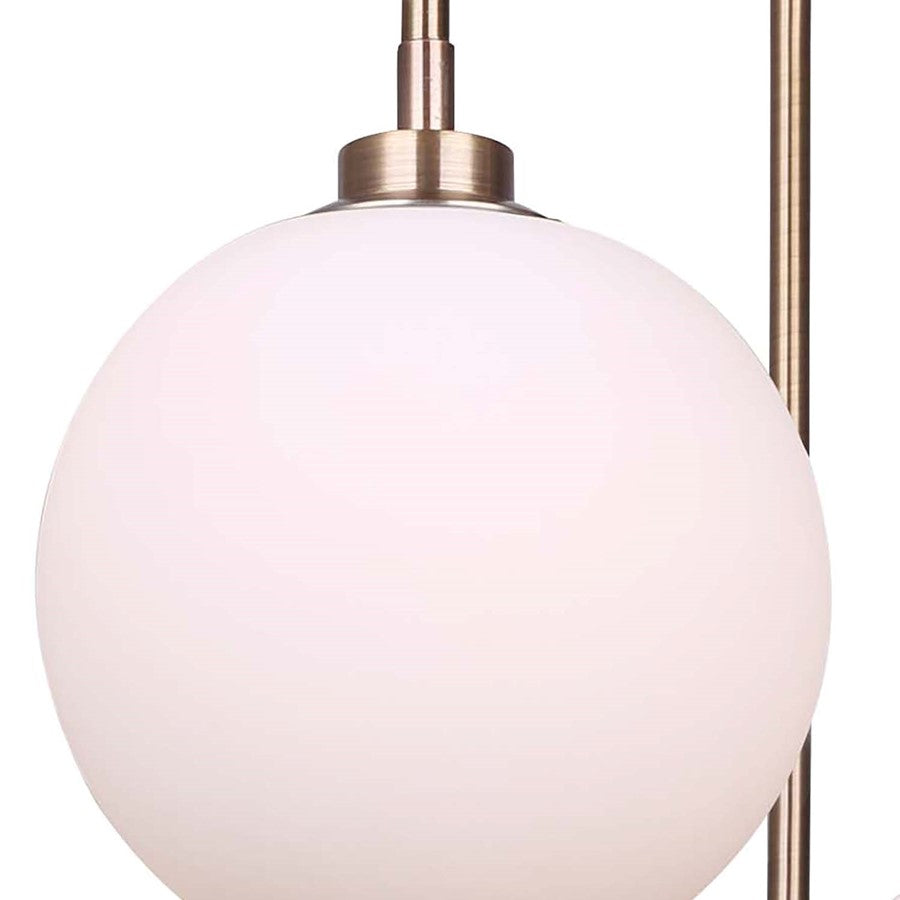 Canarm Simone 15in 3-Light Pendant | Gold and Opal Glass | Dining Room & Living Room | 15 x 15 x 25 in | Model IPL1032A03GD