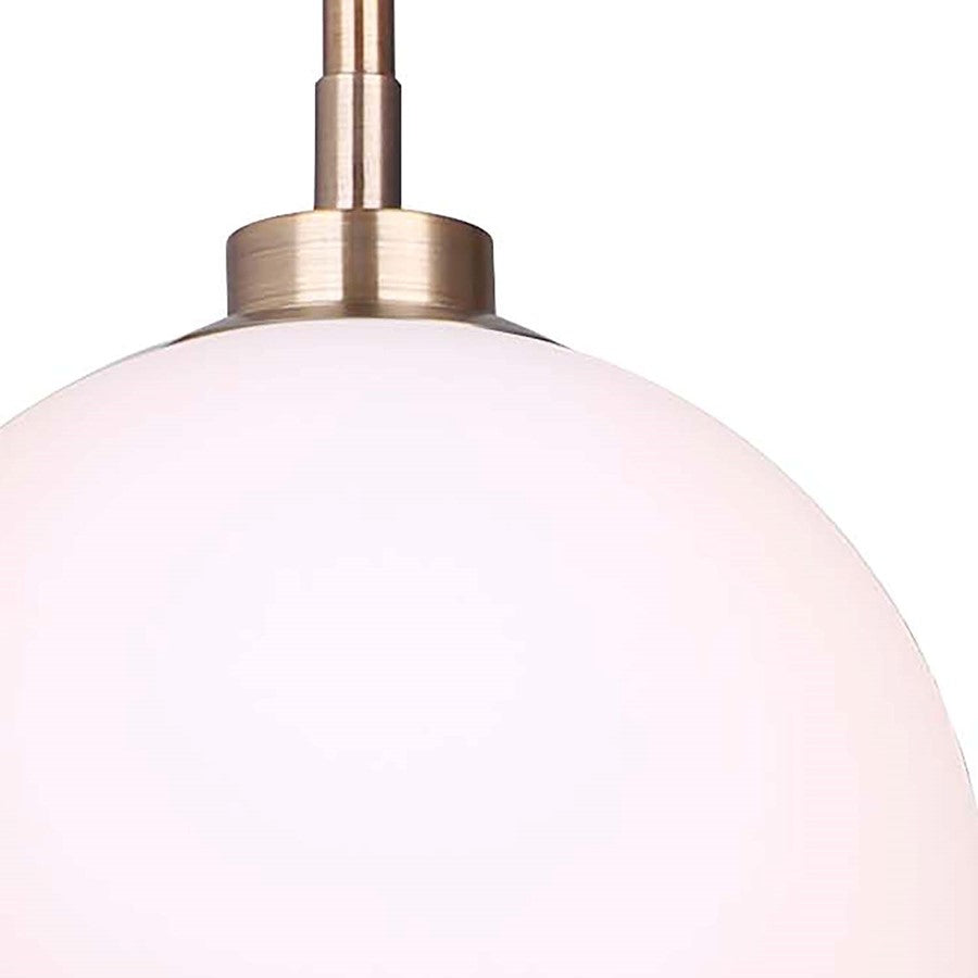 Canarm Simone 15in 3-Light Pendant | Gold and Opal Glass | Dining Room & Living Room | 15 x 15 x 25 in | Model IPL1032A03GD