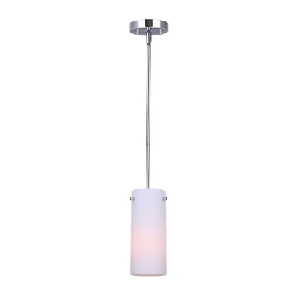 Canarm Lander 5in 1-Light Pendant | Chrome and Opal Glass | Kitchen Island & Dining Room | 5 x 5 x 16-58 in | Model IPL1063A01CH