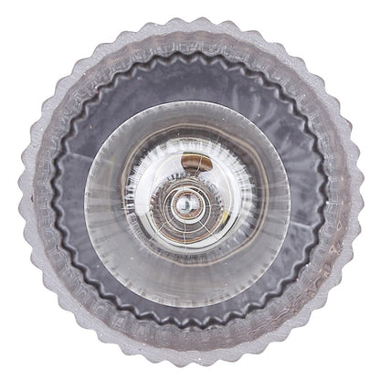 Canarm Jenner 4.75in 1-Light Pendant | Modern Matte Black and Gold Clear Ribbed Glass | Kitchen Island & Dining Room | Model IPL1143A01BKG