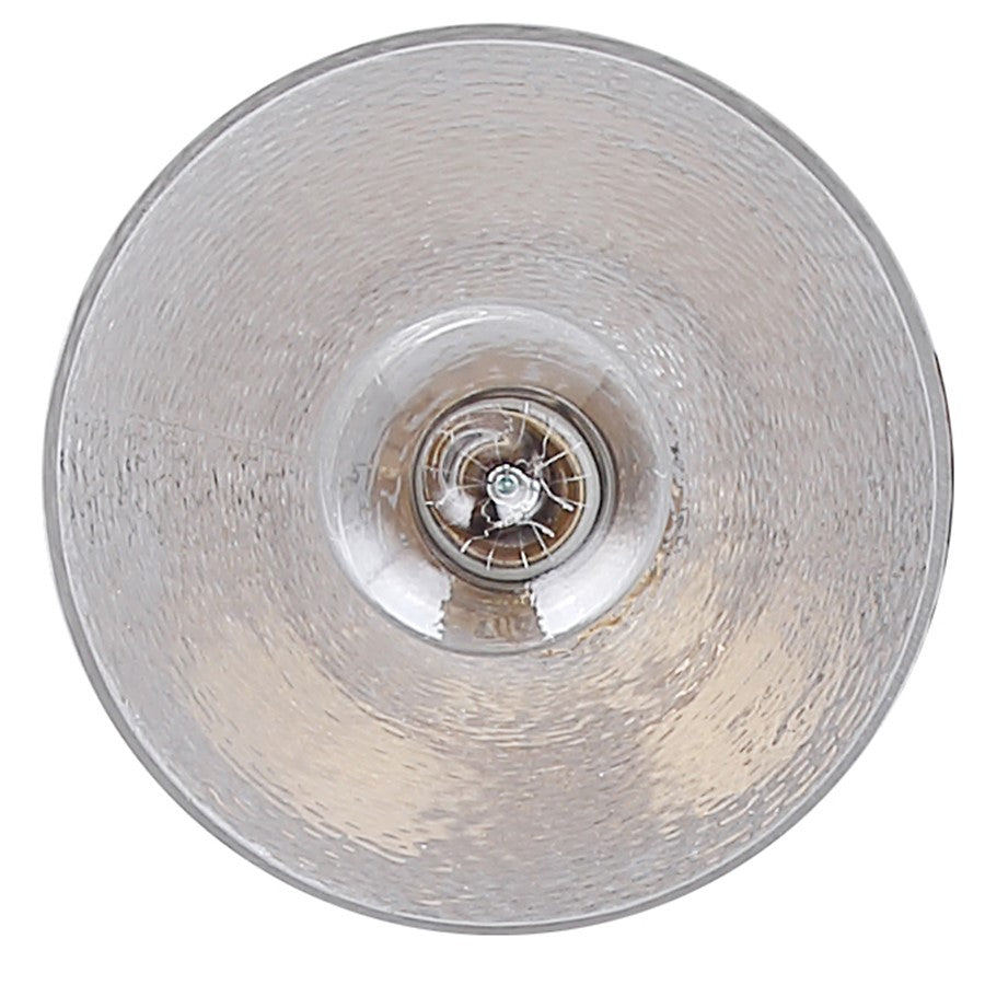 Canarm Luisa 5.88in 1-Light Pendant | Mid-Century Gold and Textured Glass | Dining Room & Kitchen Island | 5.88 x 5.88 x 19 in | Model IPL1144A01GD