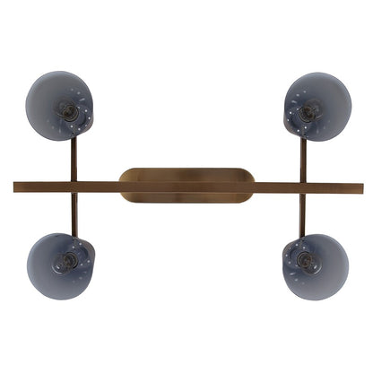 Canarm Harken 18in 4-Light Pendant | Mid-Century Matte Black and Gold Metal | Kitchen Island & Dining Room | Model IPL1145A04BKG