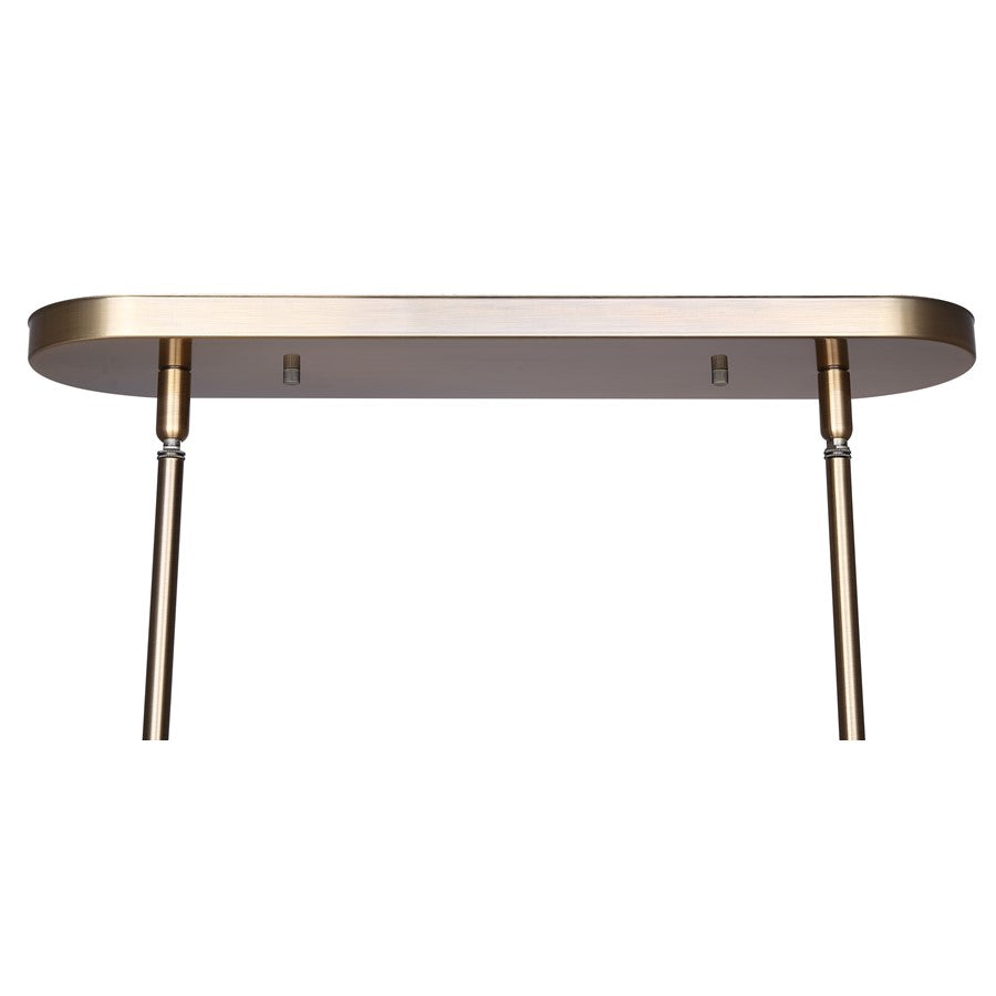 Canarm Harken 18in 4-Light Pendant | Mid-Century Matte Black and Gold Metal | Kitchen Island & Dining Room | Model IPL1145A04BKG