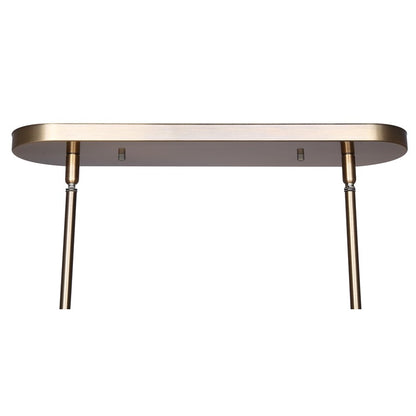 Canarm Harken 18in 4-Light Pendant | Mid-Century Matte Black and Gold Metal | Kitchen Island & Dining Room | Model IPL1145A04BKG