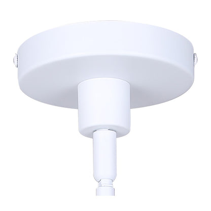 Canarm Caleb 5in 1-Light Pendant | Minimalist Matte White and Faux Wood | Kitchen Island & Dining Room | 4.75 x 4.75 x 17.75 in | Model IPL1152A01WHW