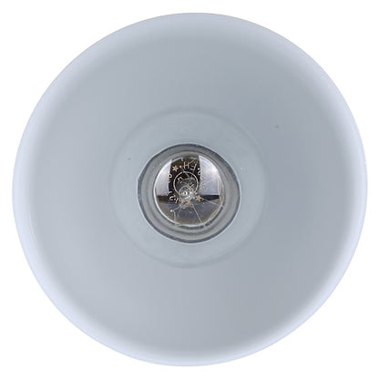 Canarm Caleb 5in 1-Light Pendant | Minimalist Matte White and Faux Wood | Kitchen Island & Dining Room | 4.75 x 4.75 x 17.75 in | Model IPL1152A01WHW