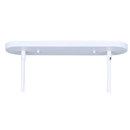 Canarm Caleb 32in 3-Light Pendant | Modern Matte White and Wood Accents | Kitchen Island & Dining Room | 32 x 7 x 16.5 in | Model IPL1152A03WHW