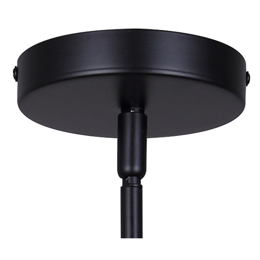 Canarm Kristella 4.75in 1-Light Pendant | Matte Black and Grey Marbled Glass | Kitchen Island & Dining Room | Model IPL1153A01BK