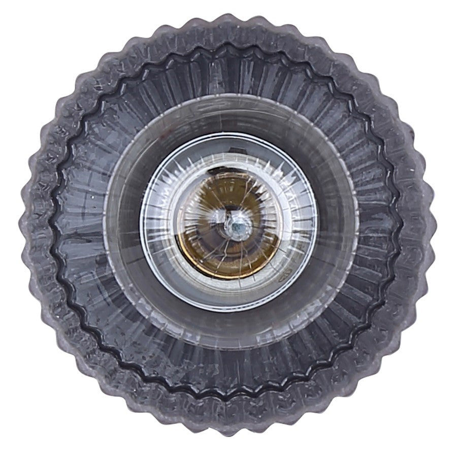 Canarm Kinslea 4.75in 1-Light Pendant | Matte Black and Clear Ribbed Glass | Kitchen Island & Dining Room | Model IPL1165A01BK-CR