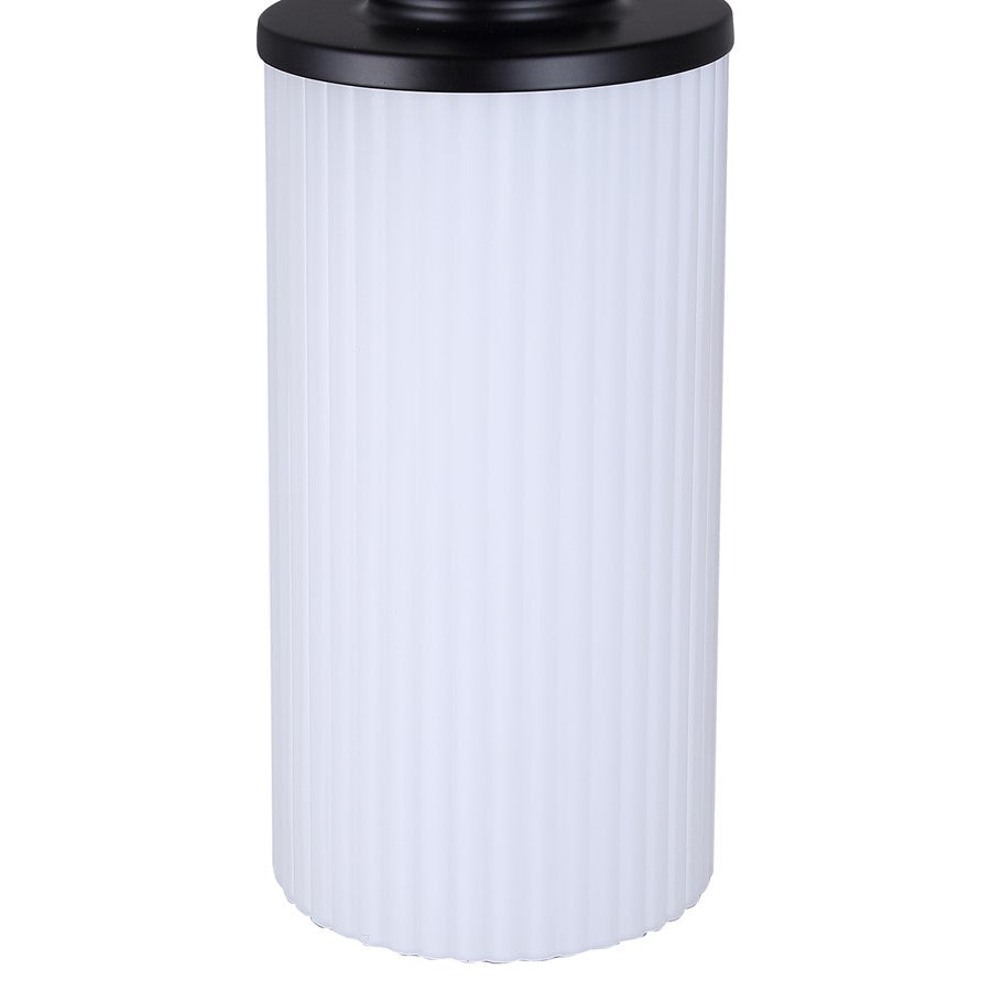 Canarm Kinslea 4.75in 1-Light Pendant | Matte Black and Frosted Ribbed Glass | Kitchen Island & Dining Room | Model IPL1165A01BK-FR