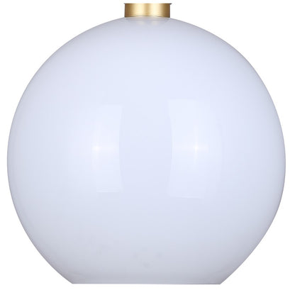 Canarm Monroe 11.75in 1-Light Pendant | Gold and Opal Glass | Kitchen Island & Entryway | 11.75 x 11.75 x 16 in | Model IPL1169A01GDP