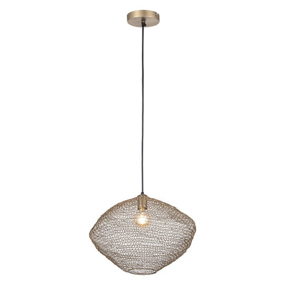 Canarm Warren 19in 1-Light Pendant | Antique Brass Iron | Kitchen & Dining Room | 19 x 19 x 15 in | Model IPL1183A01AB20