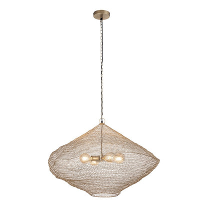 Canarm Warren 33in 4-Light Pendant | Antique Brass Iron | Dining Room & Living Room | 33 x 33 x 21 in | Model IPL1183A04AB35