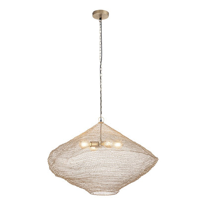 Canarm Warren 33in 4-Light Pendant | Antique Brass Iron | Dining Room & Living Room | 33 x 33 x 21 in | Model IPL1183A04AB35