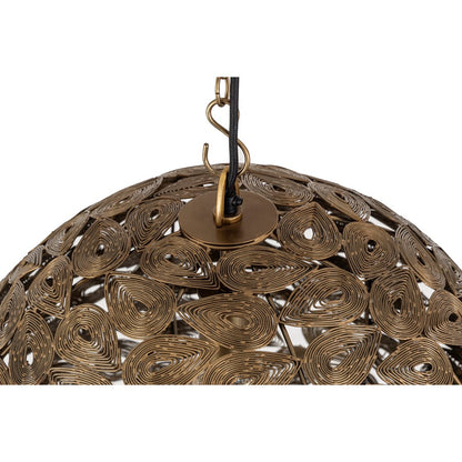 Canarm Kora 21in 1-Light Pendant | Rustic Antique Brass and Perforated Iron | Entryway & Dining Room | 21 x 21 x 21 in | Model IPL1184A01AB19