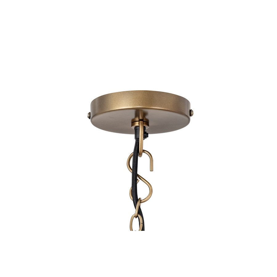 Canarm Kora 21in 1-Light Pendant | Rustic Antique Brass and Perforated Iron | Entryway & Dining Room | 21 x 21 x 21 in | Model IPL1184A01AB19