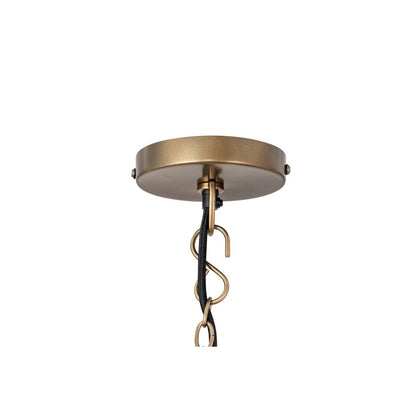Canarm Kora 21in 1-Light Pendant | Rustic Antique Brass and Perforated Iron | Entryway & Dining Room | 21 x 21 x 21 in | Model IPL1184A01AB19
