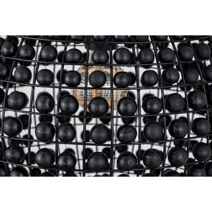 Canarm Burkley 16in 1-Light Pendant | Modern Matte Black and Wood Bead Accents | Bedroom & Entryway | 16 x 16 x 18 in | Model IPL1185A01BK16