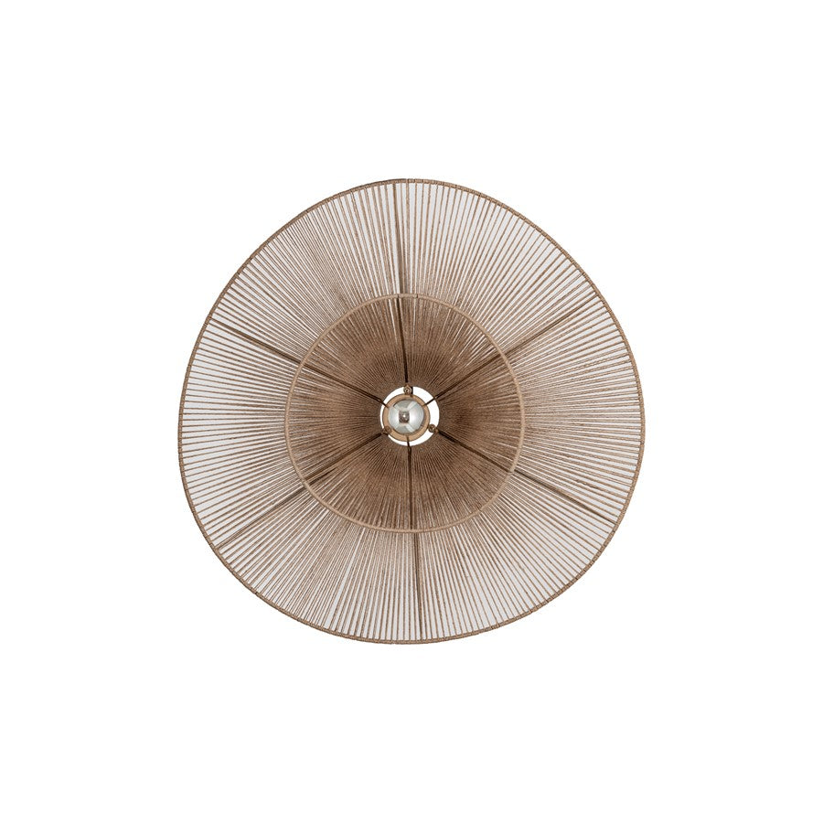Canarm Sage 31in 1-Light Pendant | Natural Handwoven Jute and Iron Frame | Kitchen & Dining Room | 31 x 31 x 7 in | Model IPL1186A01NA32