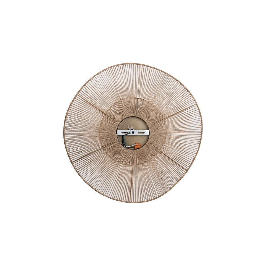 Canarm Sage 31in 1-Light Pendant | Natural Handwoven Jute and Iron Frame | Kitchen & Dining Room | 31 x 31 x 7 in | Model IPL1186A01NA32