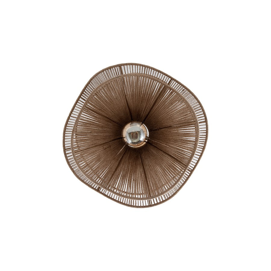 Canarm Sage 19in 2-Light Pendant | Natural Handwoven Jute and Iron Frame | Kitchen Island & Dining Room | 19 x 19 x 18 in | Model IPL1186A02NA20