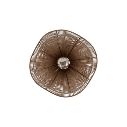 Canarm Sage 19in 2-Light Pendant | Natural Handwoven Jute and Iron Frame | Kitchen Island & Dining Room | 19 x 19 x 18 in | Model IPL1186A02NA20