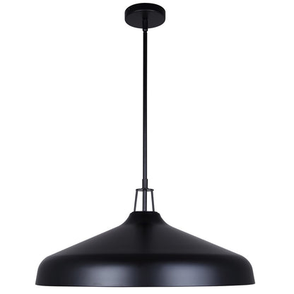 Canarm Holland 22in 4-Light Pendant | Industrial Matte Black Metal Dome | Kitchen Island & Dining Room | 22 x 22 x 13 in | Model IPL1203A04BK22