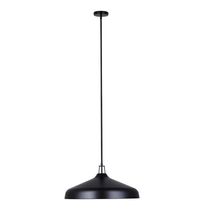 Canarm Holland 22in 4-Light Pendant | Industrial Matte Black & Gold Interior Metal Dome | Kitchen Island & Dining Room | Model IPL1203A04BKG22