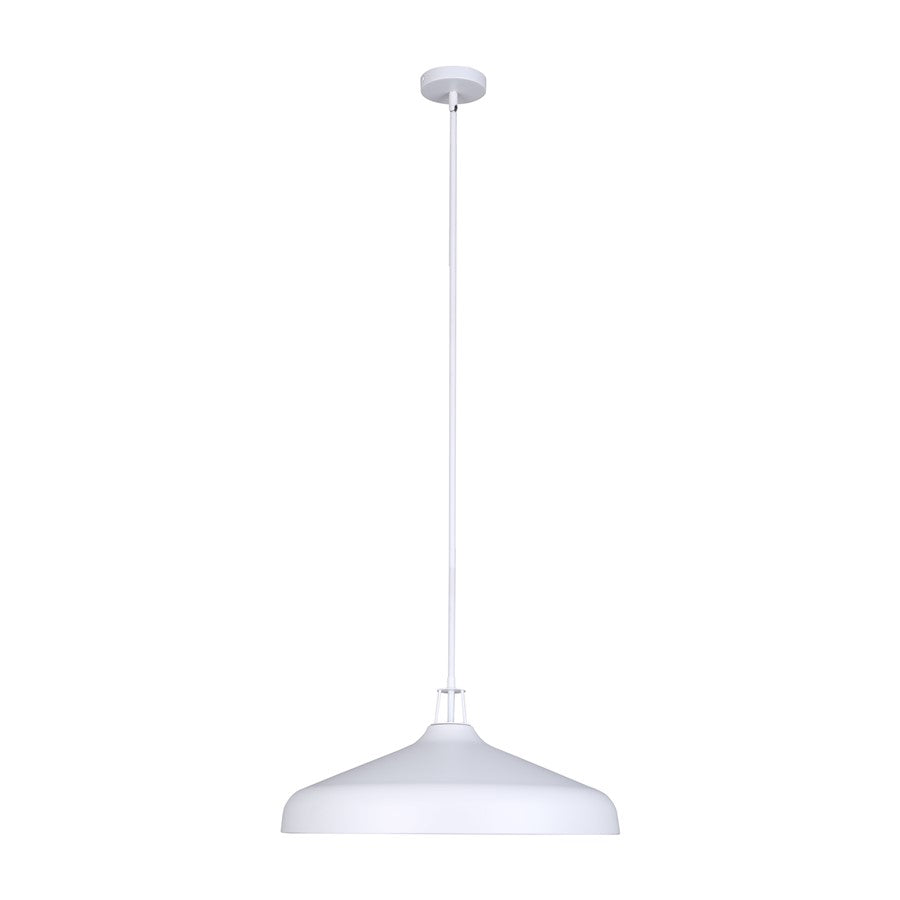 Canarm Holland 22in 4-Light Pendant | Matte White and Gold Interior Steel | Kitchen Island & Dining Room | 22 x 22 x 13 in | Model IPL1203A04WHG22