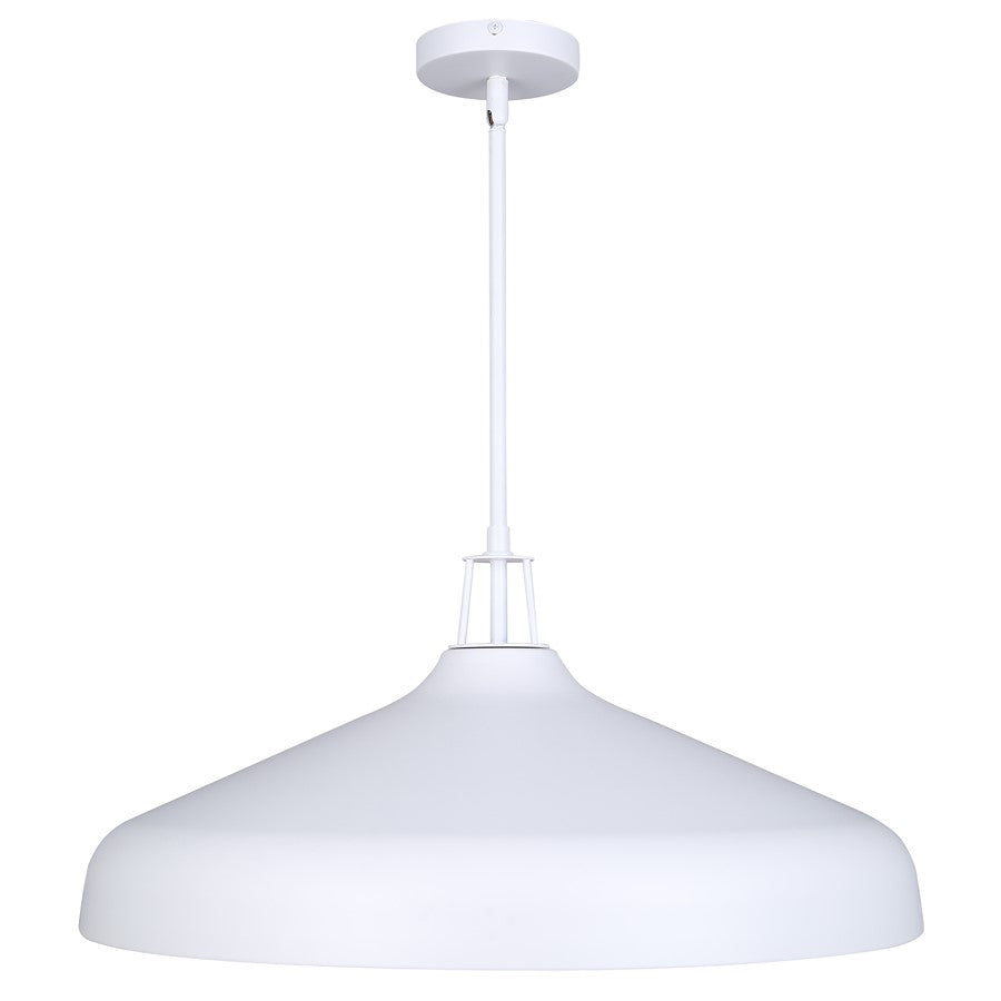 Canarm Holland 22in 4-Light Pendant | Matte White and Gold Interior Steel | Kitchen Island & Dining Room | 22 x 22 x 13 in | Model IPL1203A04WHG22