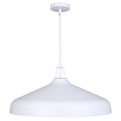 Canarm Holland 22in 4-Light Pendant | Matte White and Gold Interior Steel | Kitchen Island & Dining Room | 22 x 22 x 13 in | Model IPL1203A04WHG22