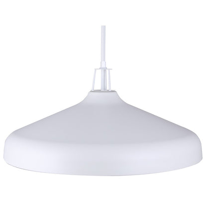 Canarm Holland 22in 4-Light Pendant | Matte White and Gold Interior Steel | Kitchen Island & Dining Room | 22 x 22 x 13 in | Model IPL1203A04WHG22
