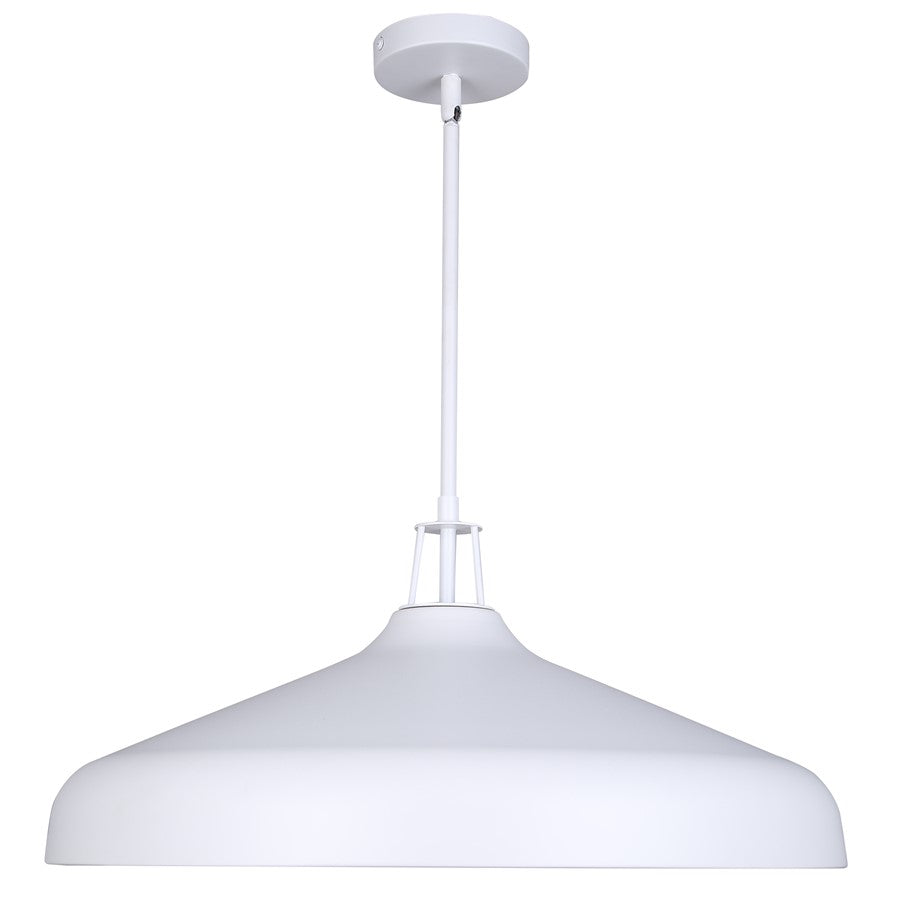 Canarm Holland 22in 4-Light Pendant | Matte White and Gold Interior Steel | Kitchen Island & Dining Room | 22 x 22 x 13 in | Model IPL1203A04WHG22