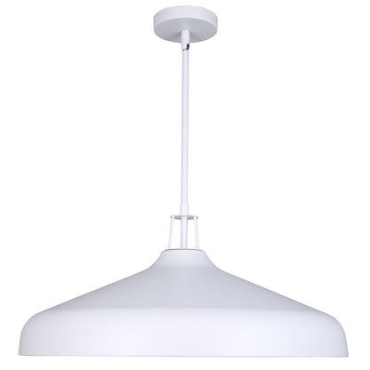 Canarm Holland 22in 4-Light Pendant | Matte White and Gold Interior Steel | Kitchen Island & Dining Room | 22 x 22 x 13 in | Model IPL1203A04WHG22