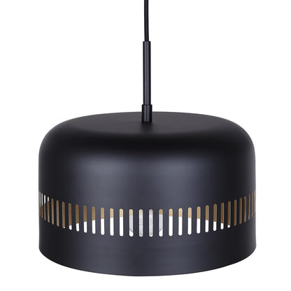 Canarm Miles 13in 1-Light Pendant | Matte Black and Gold Interior Steel | Dining Room & Kitchen | 13 x 13 x 13.5 in | Model IPL1207A01BK