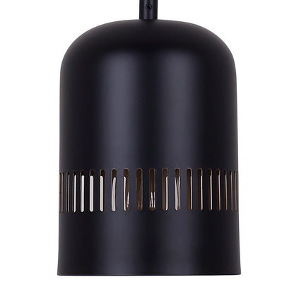 Canarm Miles 6in 1-Light Pendant | Matte Black and Gold Interior Steel | Kitchen Island & Dining Room | 6 x 6 x 14.5-62.5 in | Model IPL1207A01BK6