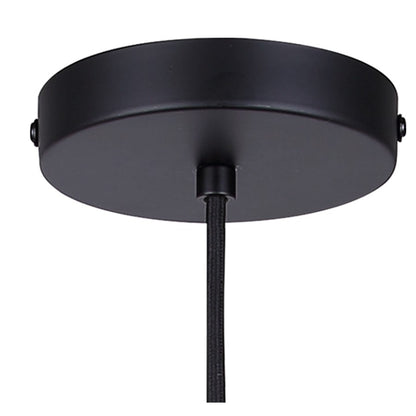 Canarm Miles 6in 1-Light Pendant | Matte Black and Gold Interior Steel | Kitchen Island & Dining Room | 6 x 6 x 14.5-62.5 in | Model IPL1207A01BK6
