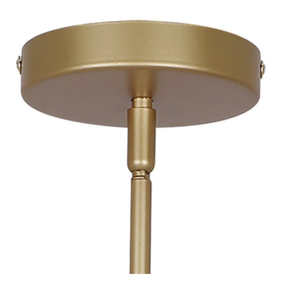 Canarm Scarlett 8in 1-Light Pendant | Brushed Gold Ribbed Steel | Kitchen & Dining Room | 8 x 8 x 11-59 in | Model IPL1208A01PGD