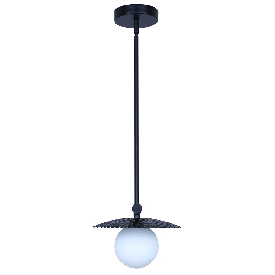 Canarm Mierka 32.5in 3-Light Pendant | Matte Black Steel and Opal Glass | Dining Room & Kitchen | 32.5 x 7.9 x 14.6-56.6 in | Model IPL1209A03BK9