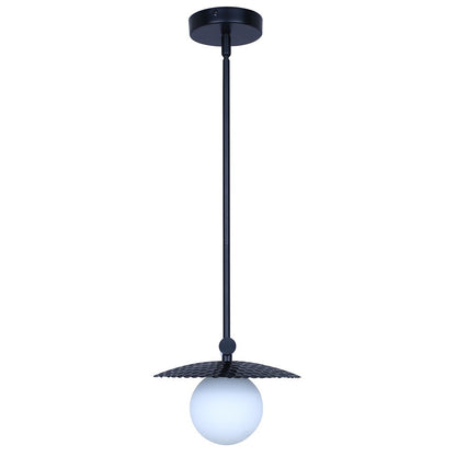 Canarm Mierka 32.5in 3-Light Pendant | Matte Black Steel and Opal Glass | Dining Room & Kitchen | 32.5 x 7.9 x 14.6-56.6 in | Model IPL1209A03BK9