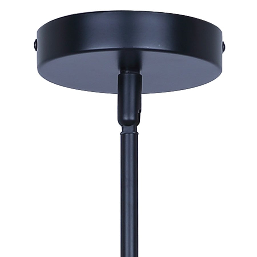 Canarm Mierka 32.5in 3-Light Pendant | Matte Black Steel and Opal Glass | Dining Room & Kitchen | 32.5 x 7.9 x 14.6-56.6 in | Model IPL1209A03BK9