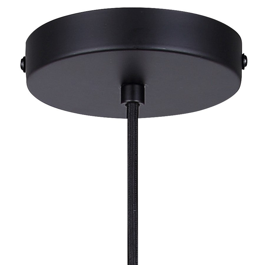 Canarm Cohen 4.75in 1-Light Pendant | Modern Matte Black and Gold Steel | Kitchen Island & Dining Room | 4.75 x 4.75 x 13.5 in | Model IPL1231A01BKG10