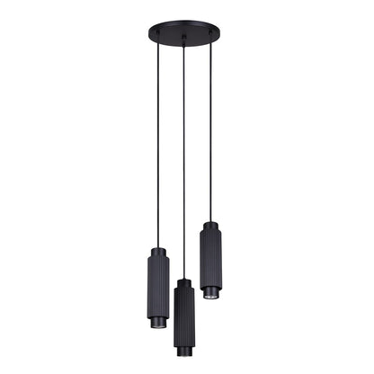 Canarm Cohen 13in 3-Light Pendant | Modern Matte Black Steel | Kitchen Island & Dining Room | 13 x 13 x 13.5 in | Model IPL1231A03BK10