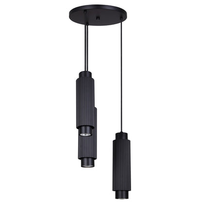 Canarm Cohen 13in 3-Light Pendant | Modern Matte Black Steel | Kitchen Island & Dining Room | 13 x 13 x 13.5 in | Model IPL1231A03BK10