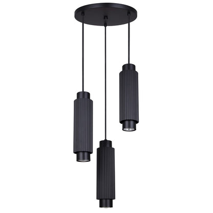 Canarm Cohen 13in 3-Light Pendant | Modern Matte Black Steel | Kitchen Island & Dining Room | 13 x 13 x 13.5 in | Model IPL1231A03BK10