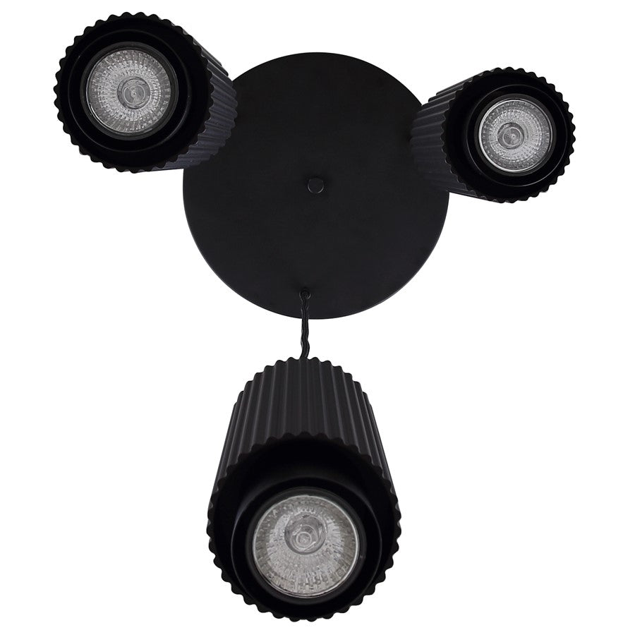 Canarm Cohen 13in 3-Light Pendant | Modern Matte Black Steel | Kitchen Island & Dining Room | 13 x 13 x 13.5 in | Model IPL1231A03BK10