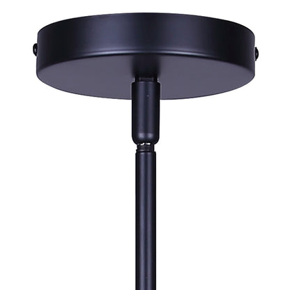 Canarm Britton 4.75in 1-Light Pendant | Modern Matte Black Steel and Clear Glass | Kitchen Island & Dining Room | Model IPL1234A01BK