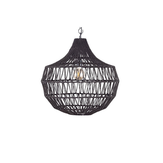 Canarm Madison 21in 1-Light Pendant | Matte Black Metal | Kitchen Island & Dining Room | 21 x 21 x 21 in | Model IPL2075B01BK