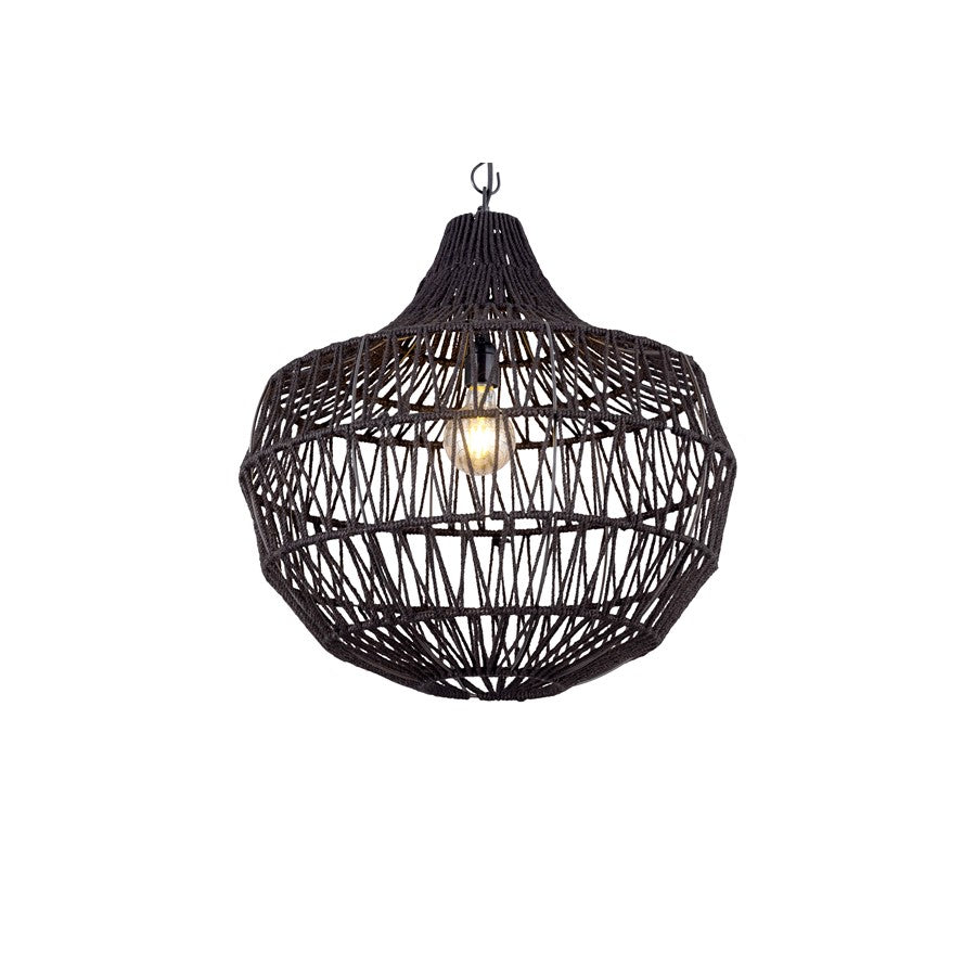 Canarm Madison 21in 1-Light Pendant | Matte Black Metal | Kitchen Island & Dining Room | 21 x 21 x 21 in | Model IPL2075B01BK
